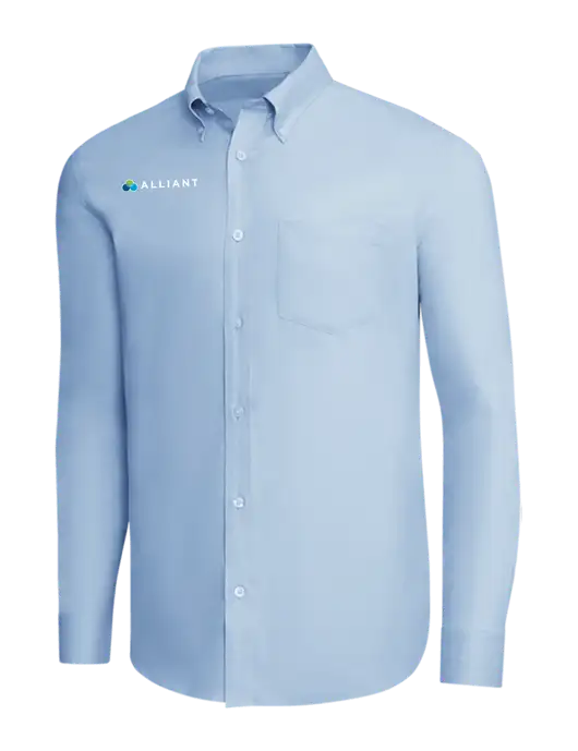 Brooks Brothers Light Blue Wrinkle-Free Stretch Pinpoint Shirt w/Alliant Logo