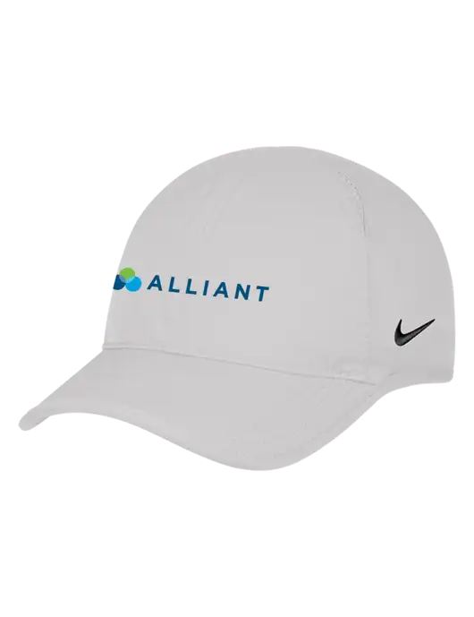 Nike White Featherlight Cap w/Alliant Logo