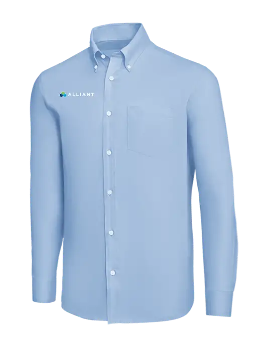 Brooks Brothers Light Blue Wrinkle-Free Stretch Nailhead Shirt w/Alliant Logo