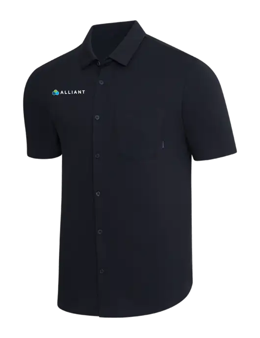 OGIO Black Extend Short Sleeve Button Up Shirt w/Alliant Logo