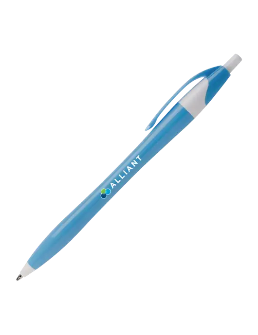 Novella Light Blue/White Breeze Pen - Blue Ink w/Alliant Logo