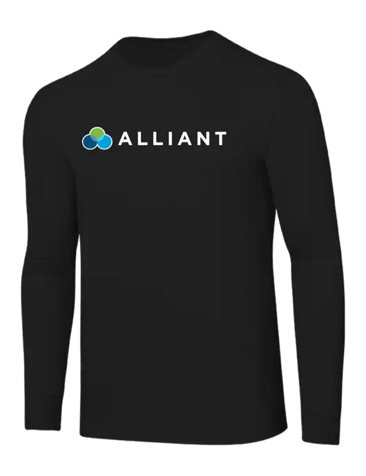 Core Blend Black Long Sleeve Tee w/Alliant Logo