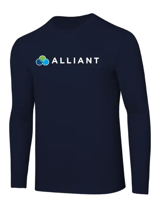 Core Blend Navy Long Sleeve Tee w/Alliant Logo