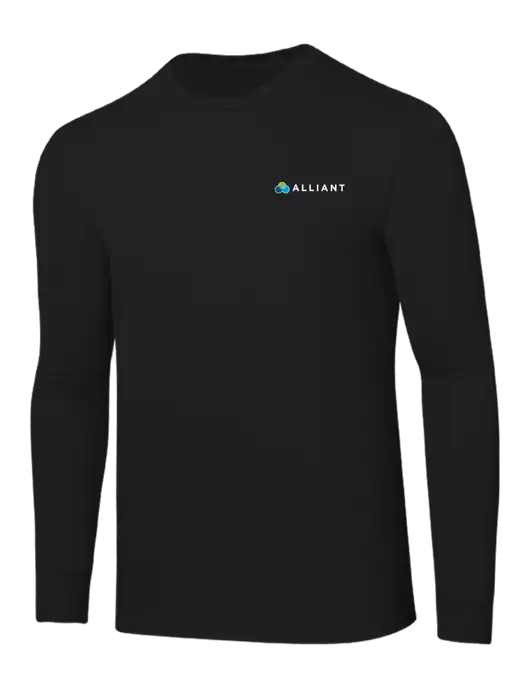 Core Blend Black Long Sleeve Tee w/Alliant Logo