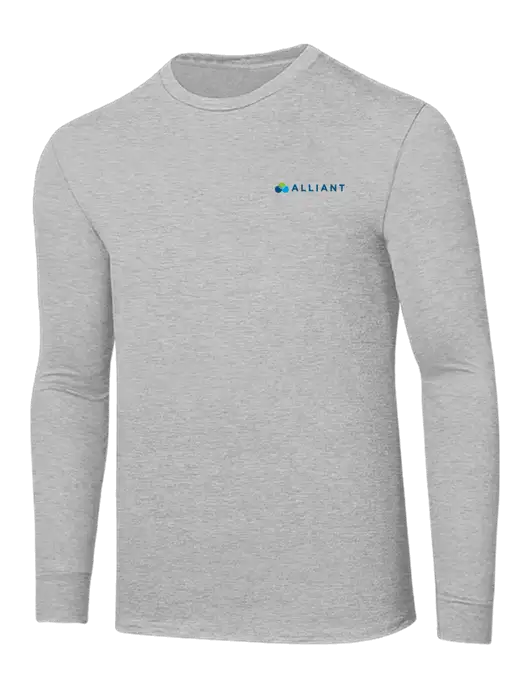 Core Blend Light Grey Heather Long Sleeve Tee w/Alliant Logo