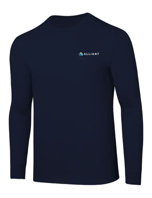 Core Blend Navy Long Sleeve Tee w/Alliant Logo