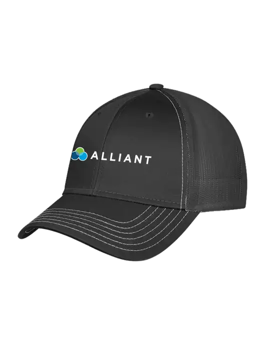 Charcoal Grey Mesh Trucker Cap Snap Back w/Alliant Logo