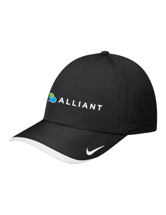 Nike Black/White Dri-FIT Perforated Performance Cap w/Alliant Logo
