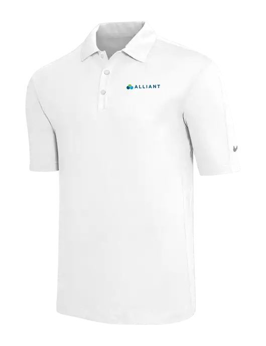Nike White Tech Sport Dri-FIT Polo w/Alliant Logo