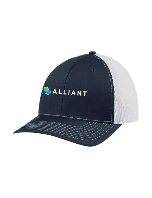 Richardson Adjustable Snapback Original 112 Trucker Cap Navy w/White Mesh w/Alliant Logo