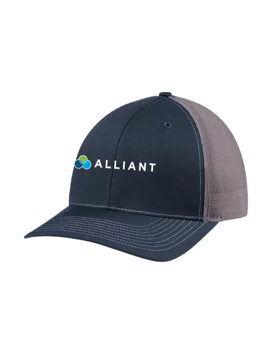 Richardson Adjustable Snapback Original 112 Trucker Cap Navy w/Charcoal Mesh w/Alliant Logo