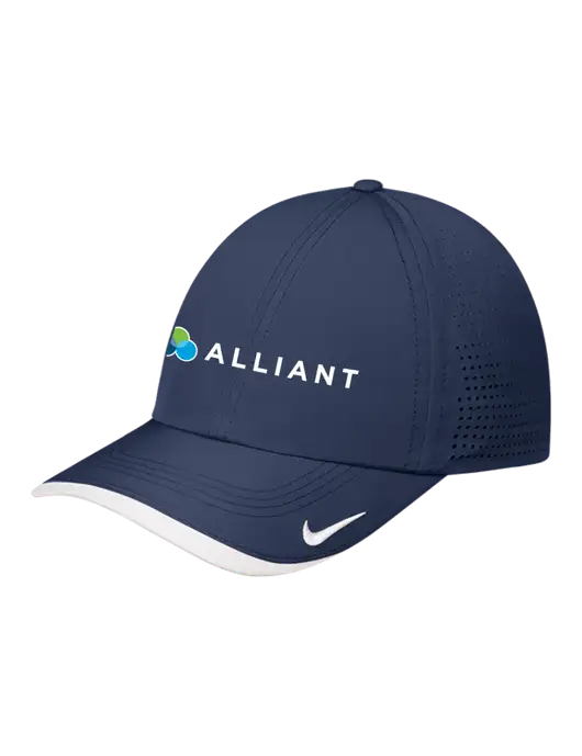 Nike Navy/White Dri-FIT Perforated Performance Cap w/Alliant Logo