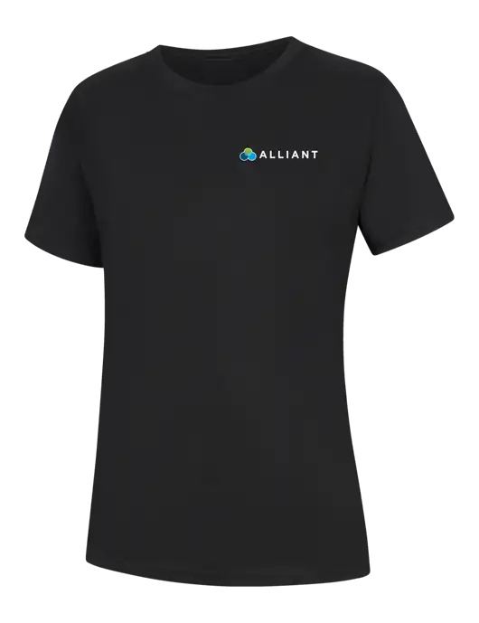 Womens Black Core Blend Tee w/Alliant Logo
