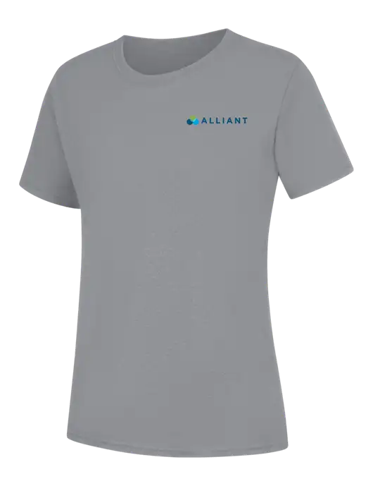 Womens Light Grey Heather Core Blend Tee w/Alliant Logo