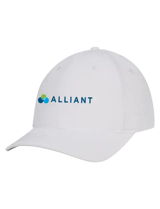 White Nylon Twill Performance Cap w/Alliant Logo