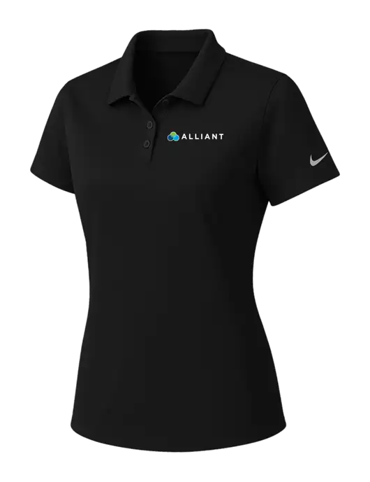 Nike Womens Black Dry Essential Solid Polo w/Alliant Logo