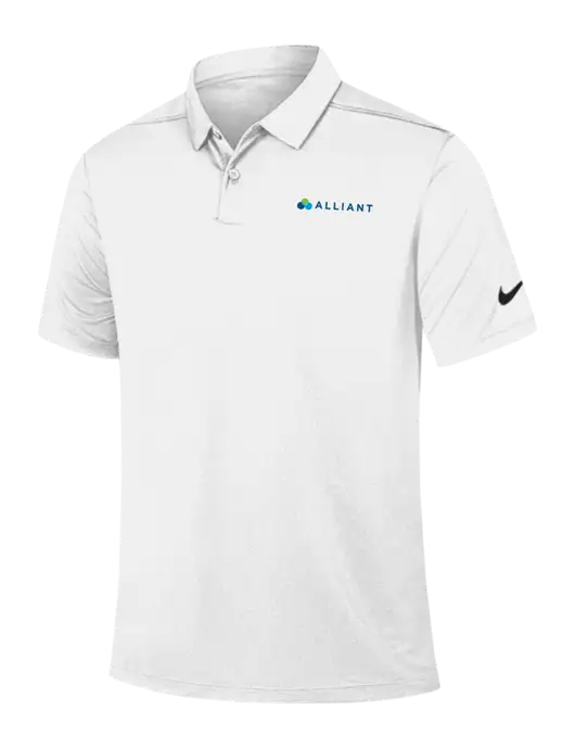 Nike White Dry Essential Solid Polo w/Alliant Logo