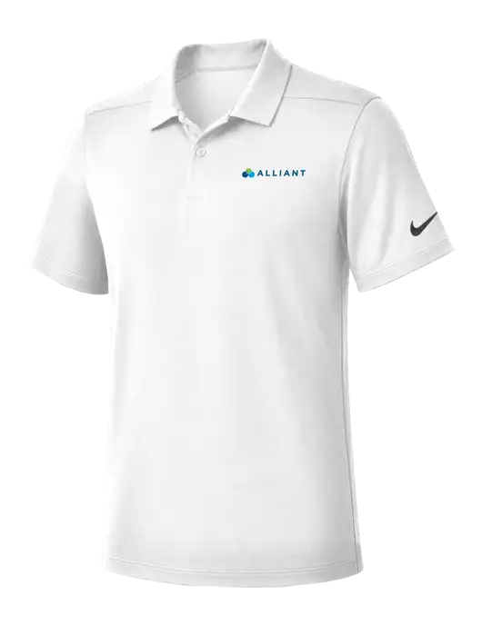Nike White Dry Essential Solid Polo w/Alliant Logo