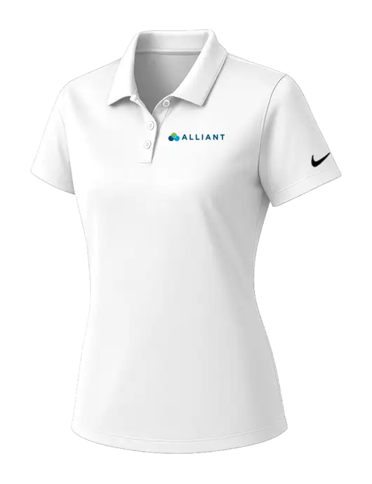 Nike Womens White Dry Essential Solid Polo w/Alliant Logo