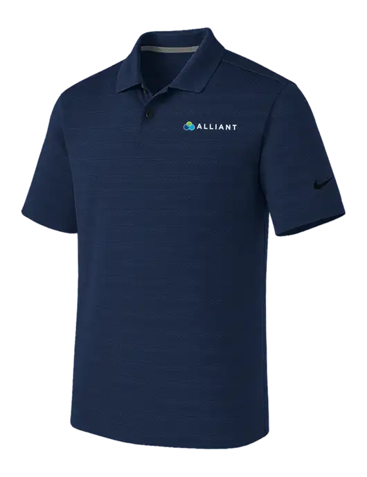 Nike Navy Dri-FIT Vapor Jacquard Polo w/Alliant Logo
