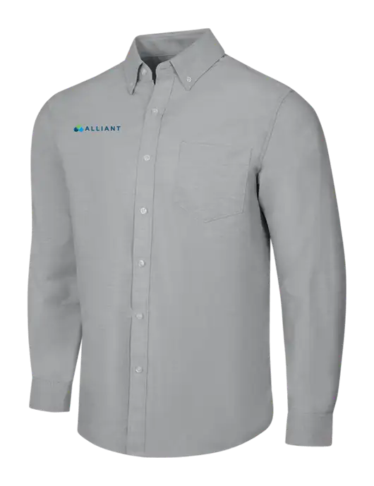 Light Grey SuperPro Oxford Shirt w/Alliant Logo