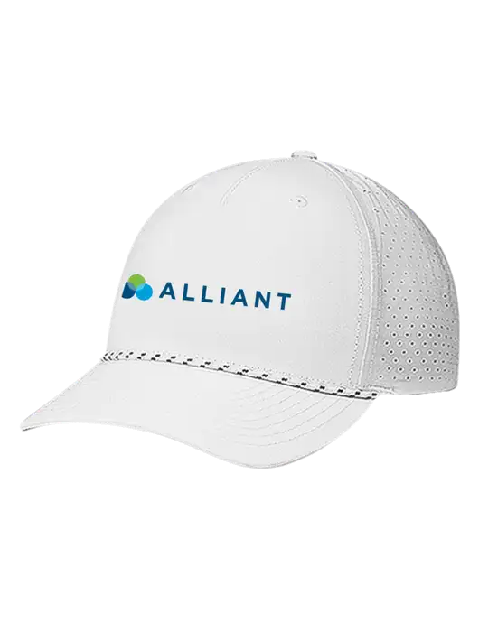 Richardson Laser Perf Performance White/White-Black Rope Cap w/Alliant Logo