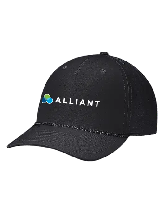 Richardson Laser Perf Performance Black/Black-Grey Rope Cap w/Alliant Logo