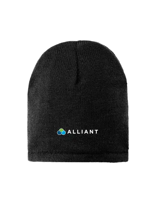 Black Fleece-Lined Beanie Cap w/Alliant Logo