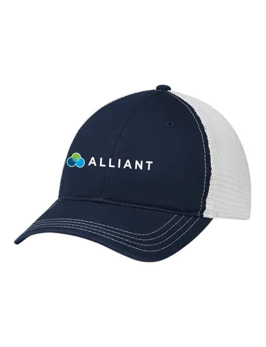 Richardson 111 Garment Washed Trucker Cap Navy w/White Mesh w/Alliant Logo