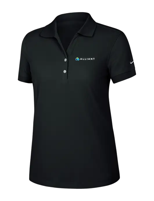Nike Womens Dri-FIT Classic Black Polo w/Alliant Logo