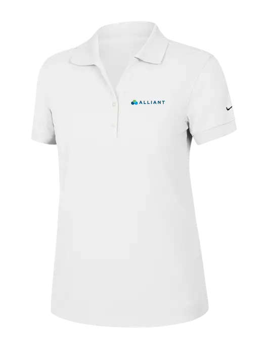 Nike Womens Dri-FIT Classic White Polo w/Alliant Logo