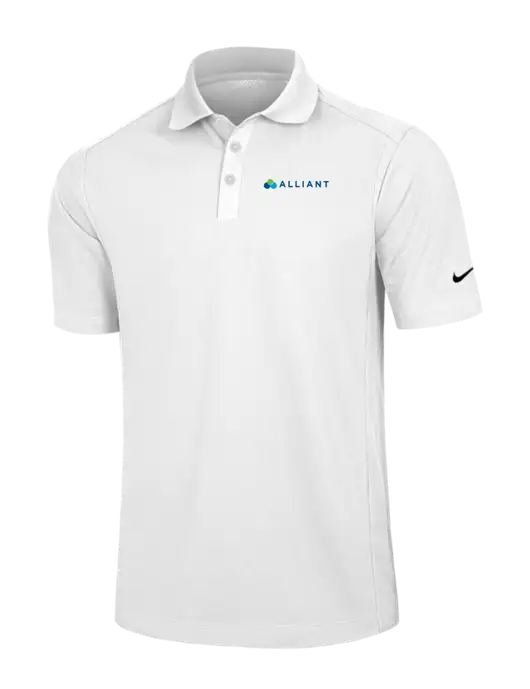 Nike White Dri-FIT Classic Polo w/Alliant Logo