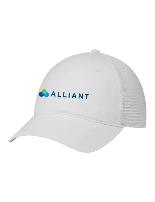 Richardson 111 Garment Washed Trucker Cap White w/White Mesh w/Alliant Logo