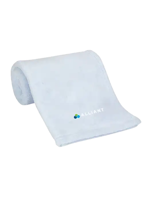 Blue Alpine Fleece Mink Touch Luxury Baby Blanket  w/Alliant Logo