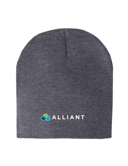 Dark Grey Heather Element Knit Beanie w/Alliant Logo