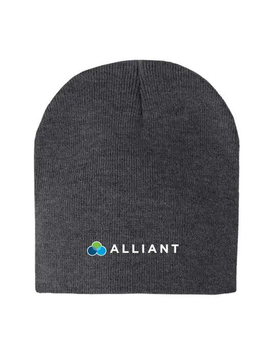 Charcoal Heather Element Knit Beanie w/Alliant Logo