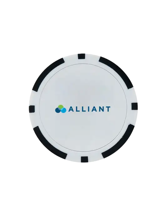 Black Poker Chip Ball Marker w/Alliant Logo