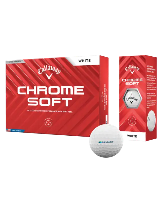 Callaway Chrome Soft Golf Balls 12/pk w/Alliant Logo