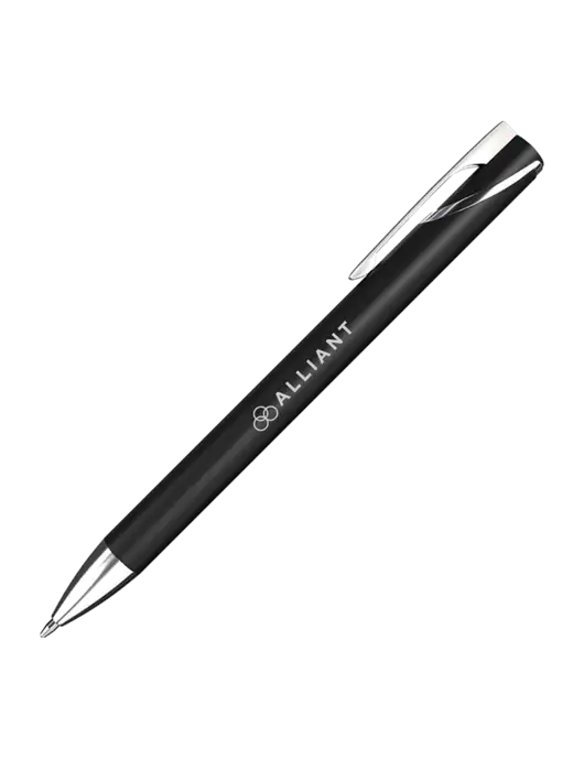 Black/Chrome HyperNova Ballpoint Pen - Black Ink w/Alliant Logo