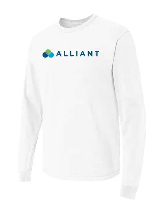Comfort Colors Garment-Dyed White Heavyweight Long Sleeve T-Shirt w/Alliant Logo