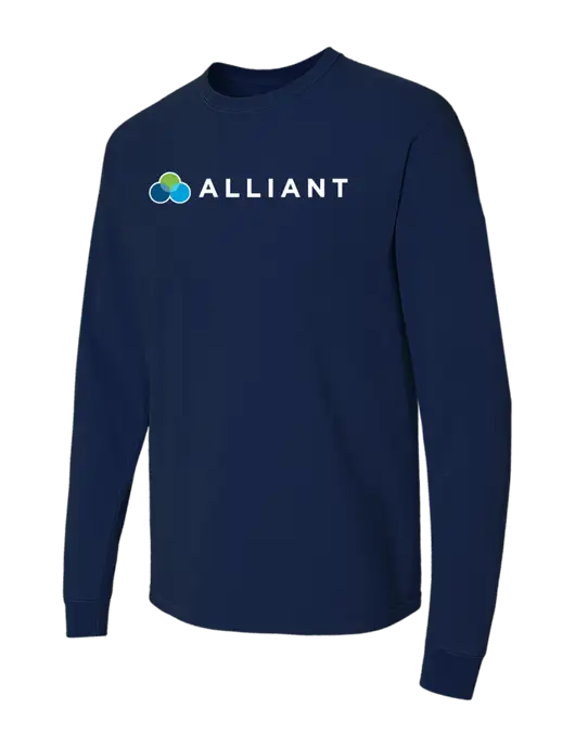 Comfort Colors Garment-Dyed Dark Navy Heavyweight Long Sleeve T-Shirt w/Alliant Logo