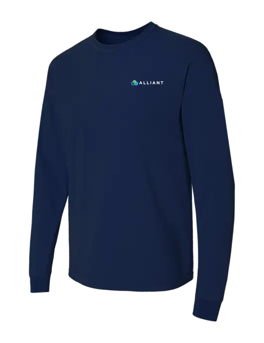 Comfort Colors Garment-Dyed Dark Navy Heavyweight Long Sleeve T-Shirt w/Alliant Logo