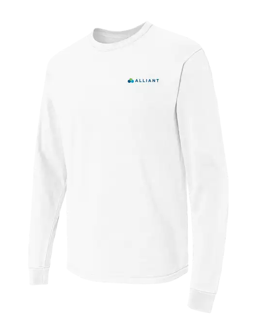 Comfort Colors Garment-Dyed White Heavyweight Long Sleeve T-Shirt w/Alliant Logo