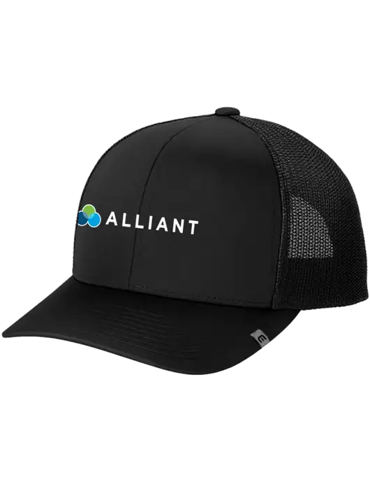 TravisMathew Black Cruz Trucker Cap w/Alliant Logo