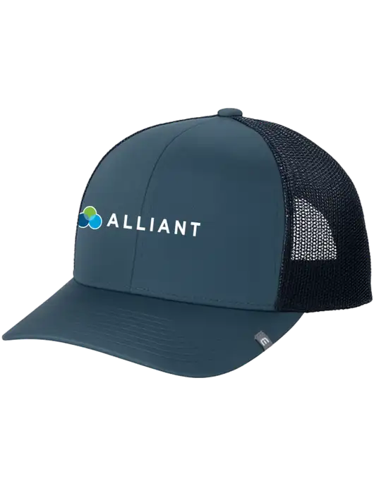 TravisMathew Dark Slate Blue Cruz Trucker Cap w/Alliant Logo
