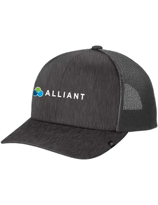 TravisMathew Very Dark Grey Heather Cruz Trucker Cap w/Alliant Logo
