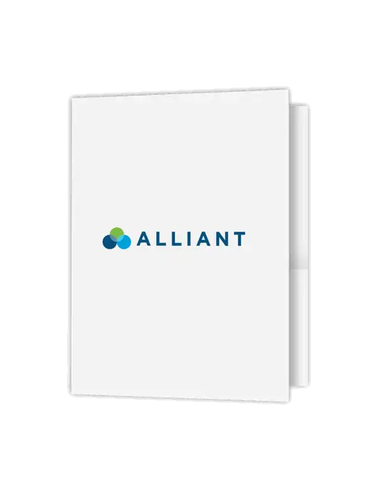 White Presentation Folder with Dual Pockets w/Alliant Logo