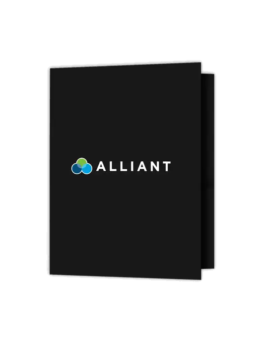 Black Presentation Folder with Dual Pockets w/Alliant Logo