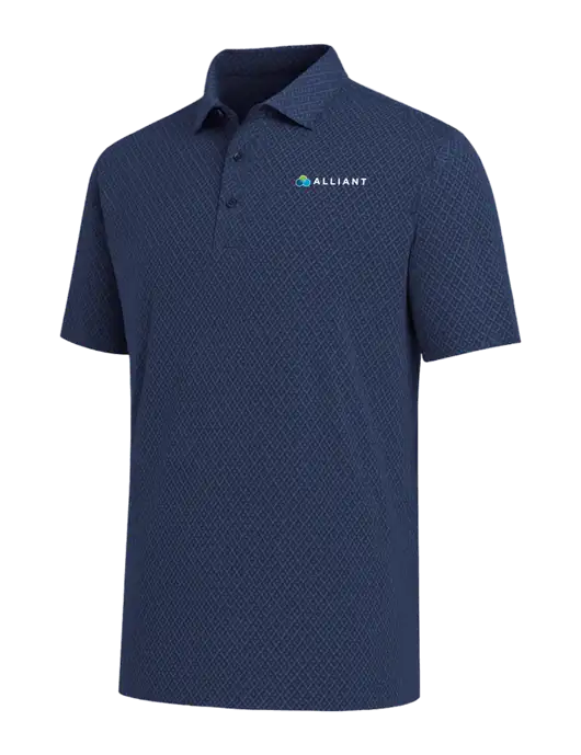 Callaway All-Over Stitched Dark Navy Chev Polo  w/Alliant Logo
