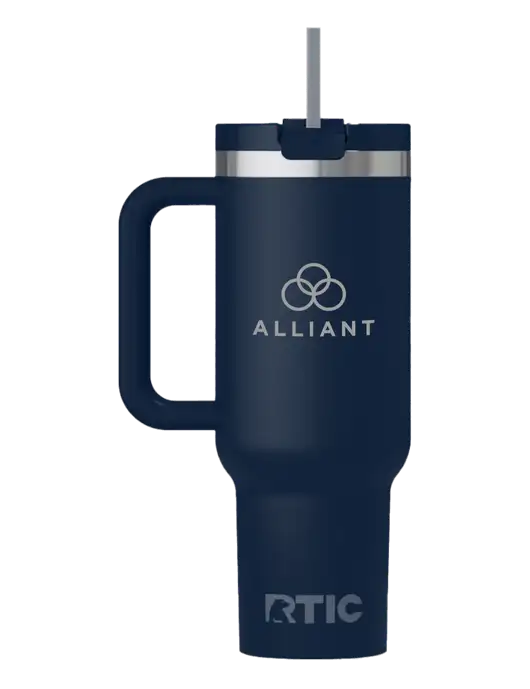 RTIC Road Trip 40 oz Navy Tumbler  w/Alliant Logo